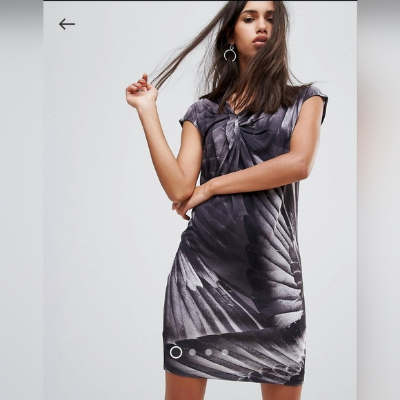 RELIGION feather print mini dress - Picture 1 of 5